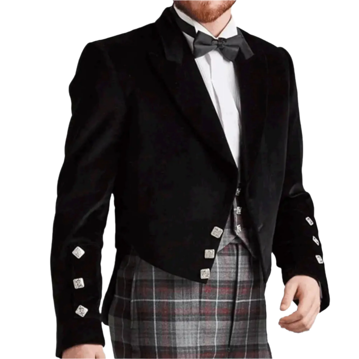 Traditional Black Velvet Prince Charlie Jacket Time-Honored Tradition