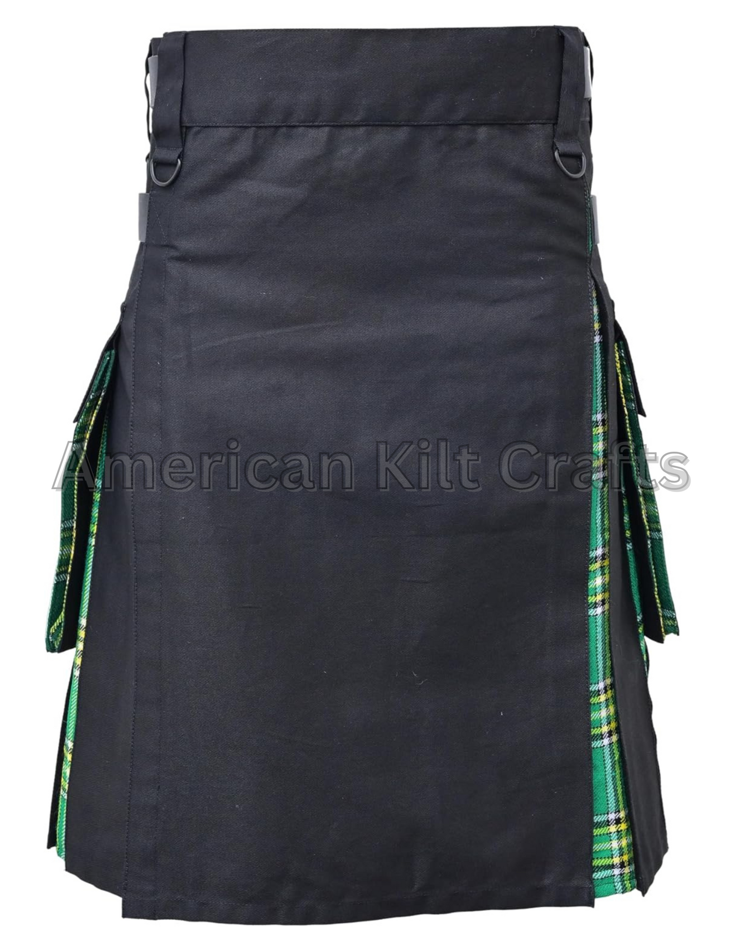 Irish Green Hybrid Tartan Kilt – A Bold Blend of Tradition & Utility