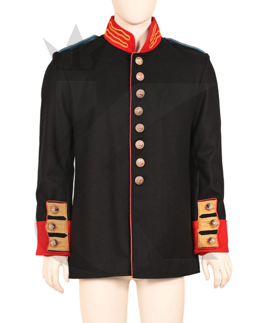 AMERICAN KILT CRAFTS Men’s Black Royal British War Jacket – Anglo Zulu Civil War Jacket