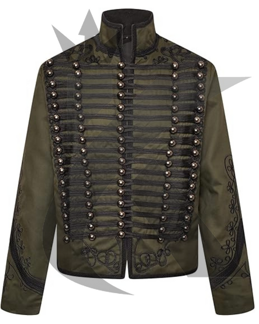 Men’s Military Napoleon Jacket – Gothic Steampunk Embroidered Tailcoat