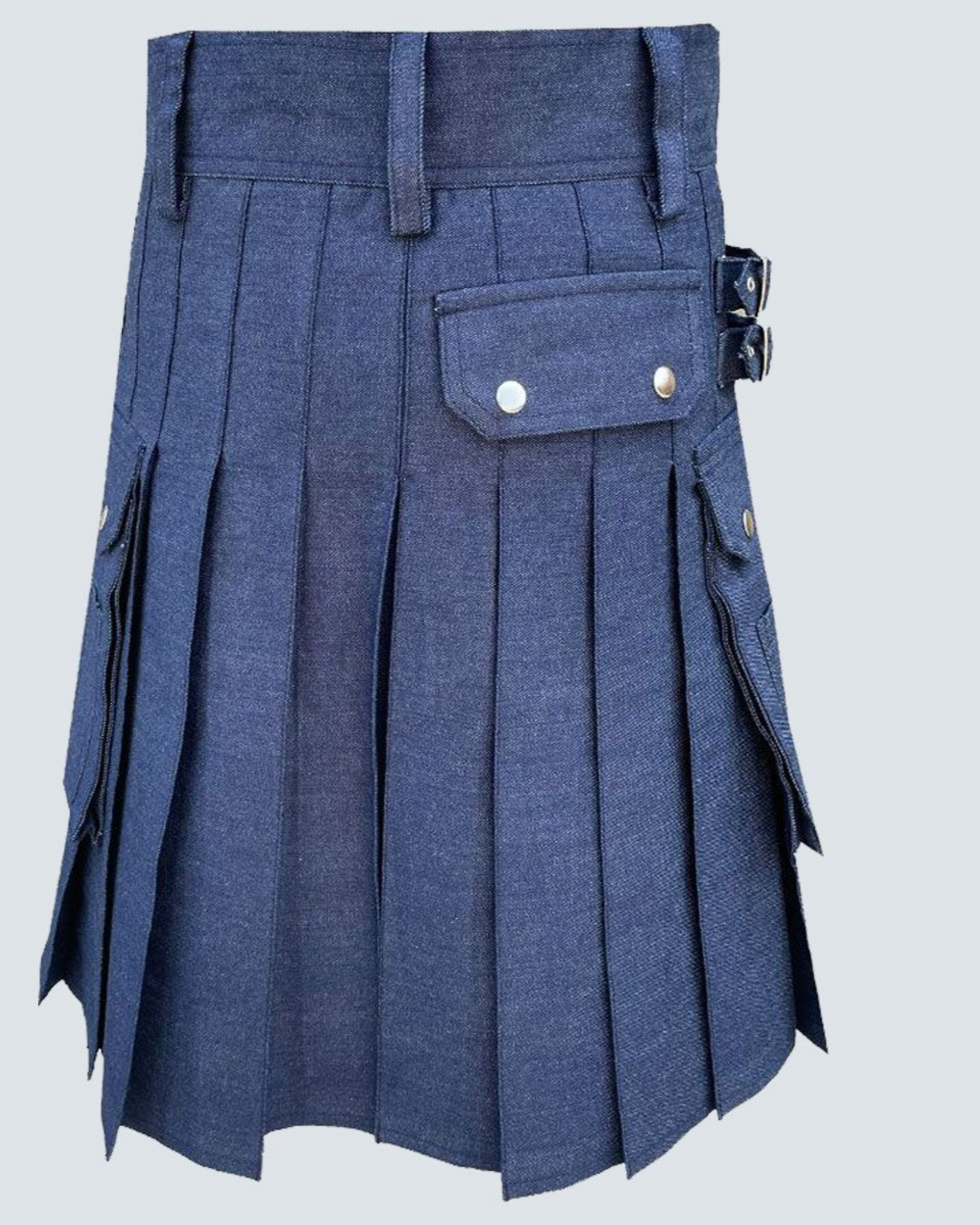 Blue Denim Utility Kilt – Durable, Stylish, and Functional Workwear
