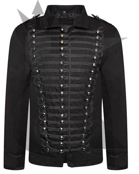 Men’s Military Parade Jacket – Gothic Steampunk Hussar Band Coat