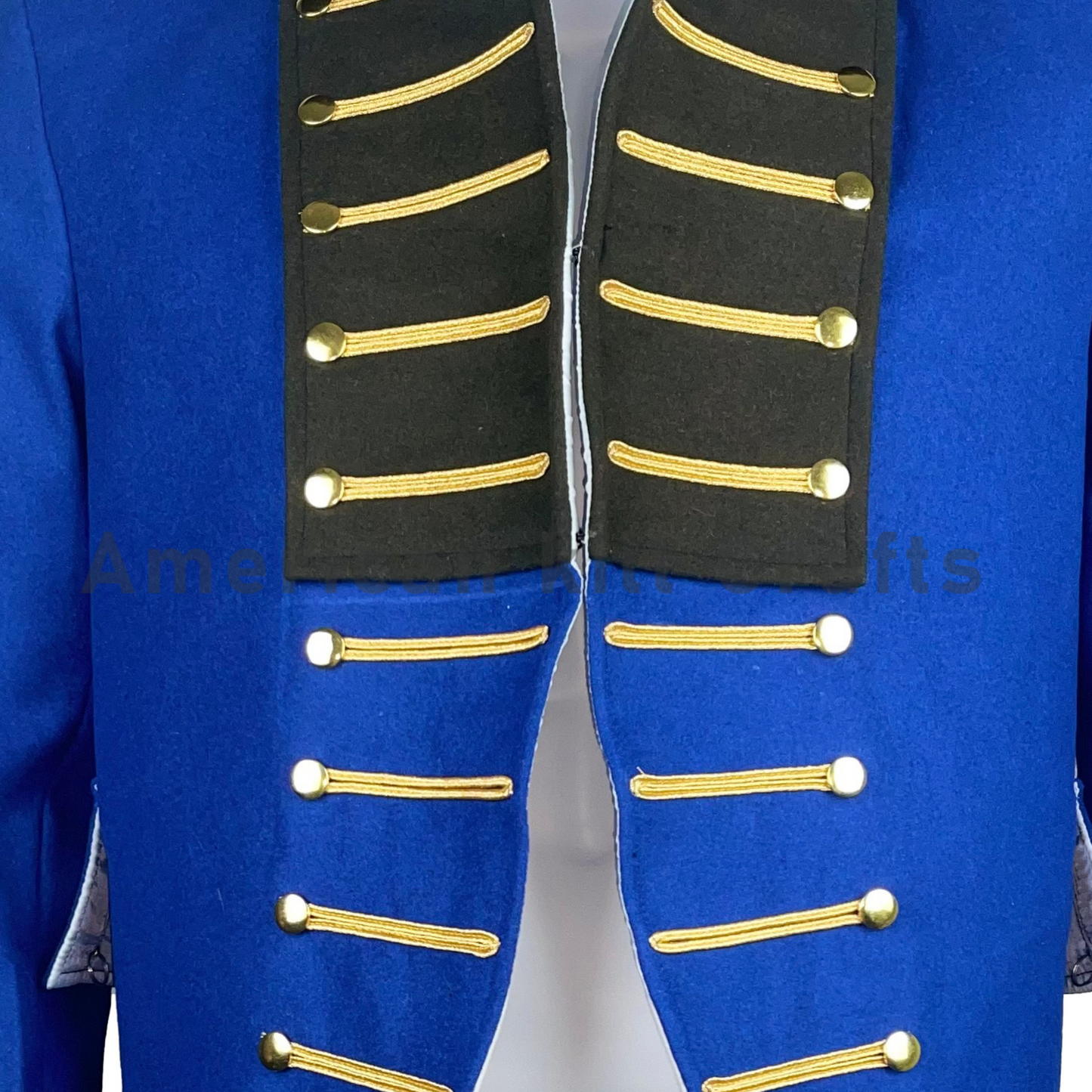 Men's Royal Blue Military Tailcoat Jacket | Vintage 18th Century Steampunk Costume Coat