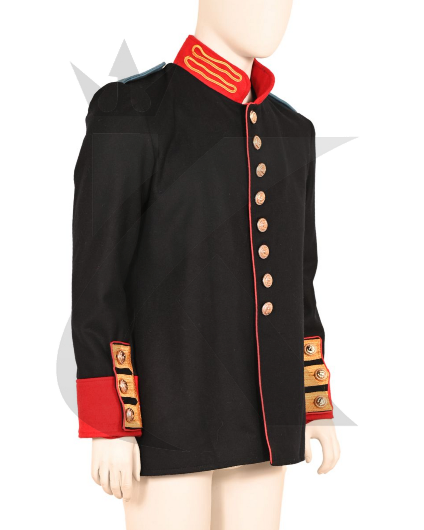 AMERICAN KILT CRAFTS Men’s Black Royal British War Jacket – Anglo Zulu Civil War Jacket