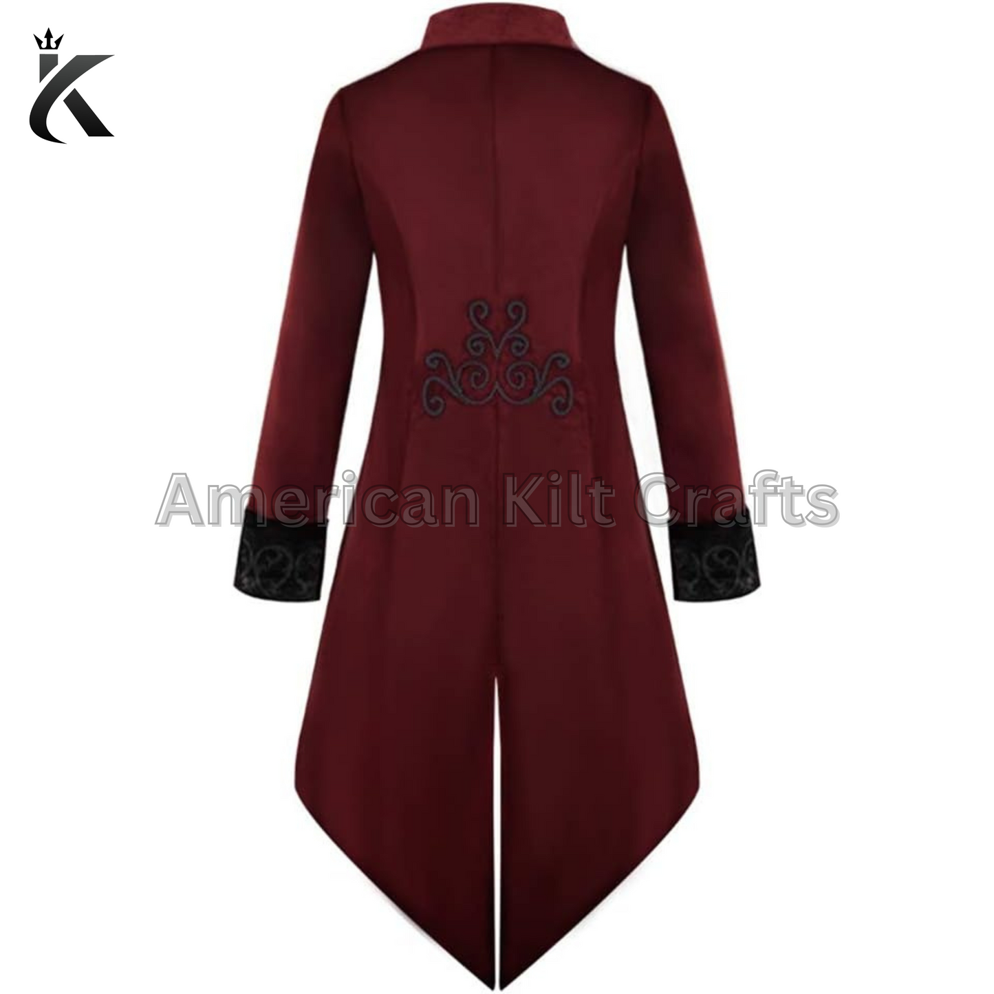 Men's Steampunk Vintage Tailcoat Jacket Gothic Victorian Frock Coat Halloween