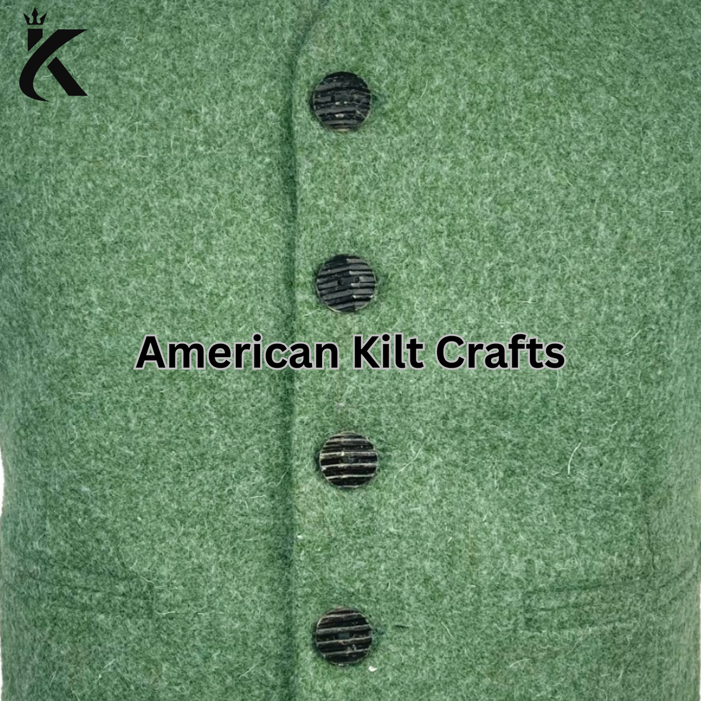 Traditional Green Kilt Vest for Men