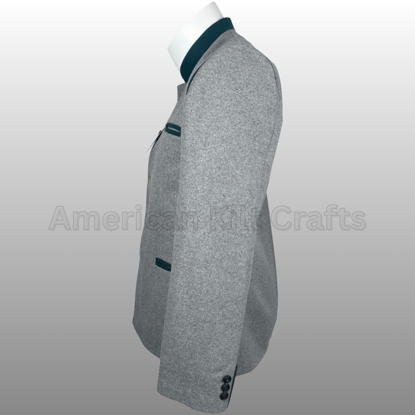 Men's Bavarian Trachten Jacket Grey Wool | German Oktoberfest Jacket | Traditional Alpine Blazer Coat