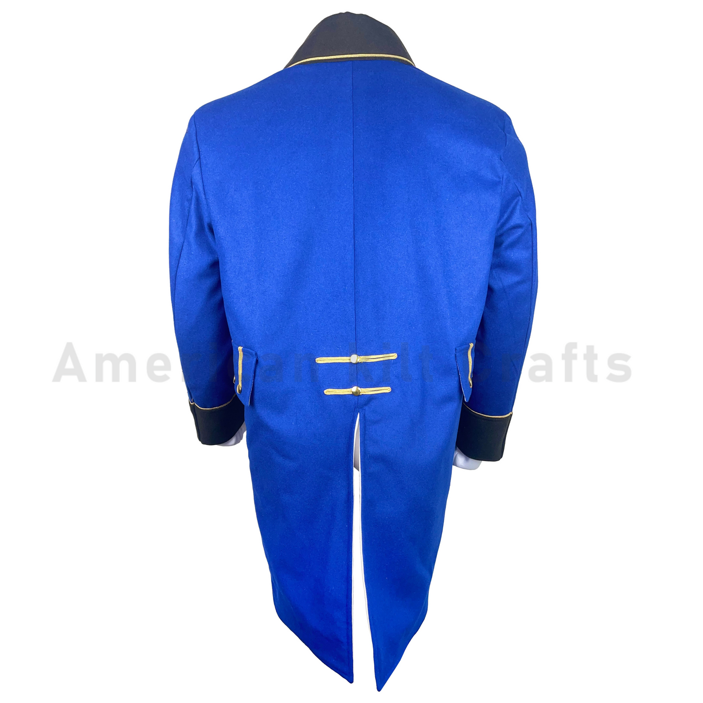 Men's Royal Blue Military Tailcoat Jacket | Vintage 18th Century Steampunk Costume Coat