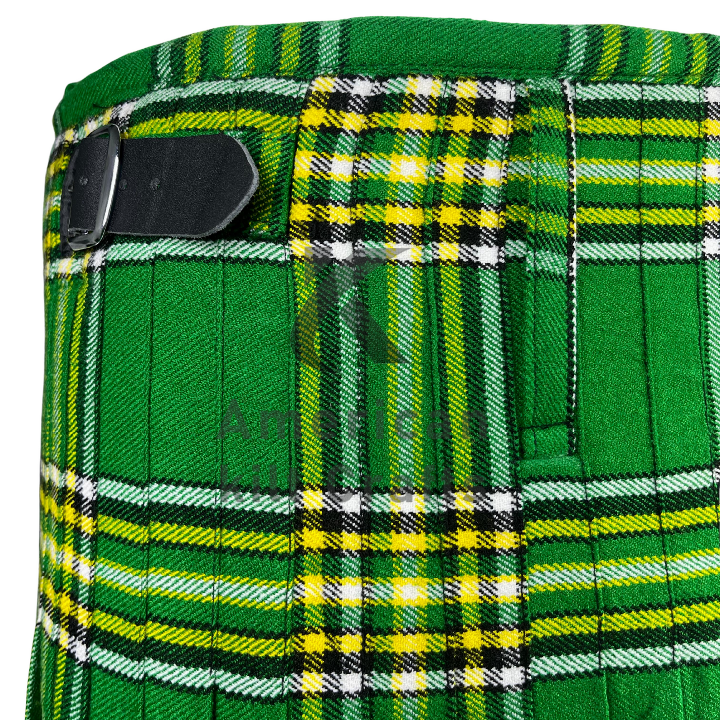 Irish National Tartan Kilt | Traditional Green Scottish Highland Kilt for Men | Celtic & Irish Heritage Kilt with Pleats