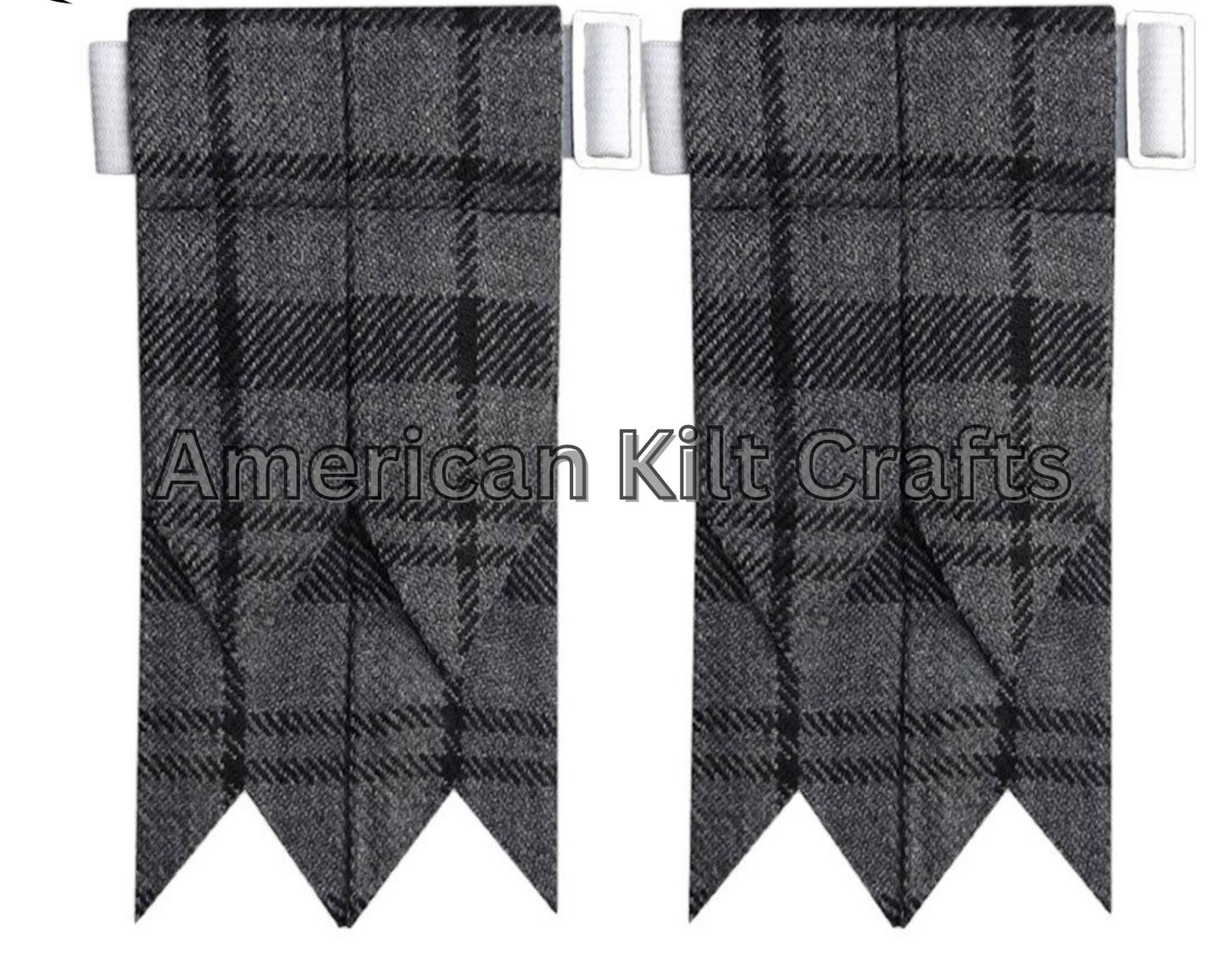 Hamilton Grey Tartan Kilt Flashes – A Must-Have Highland Accessory