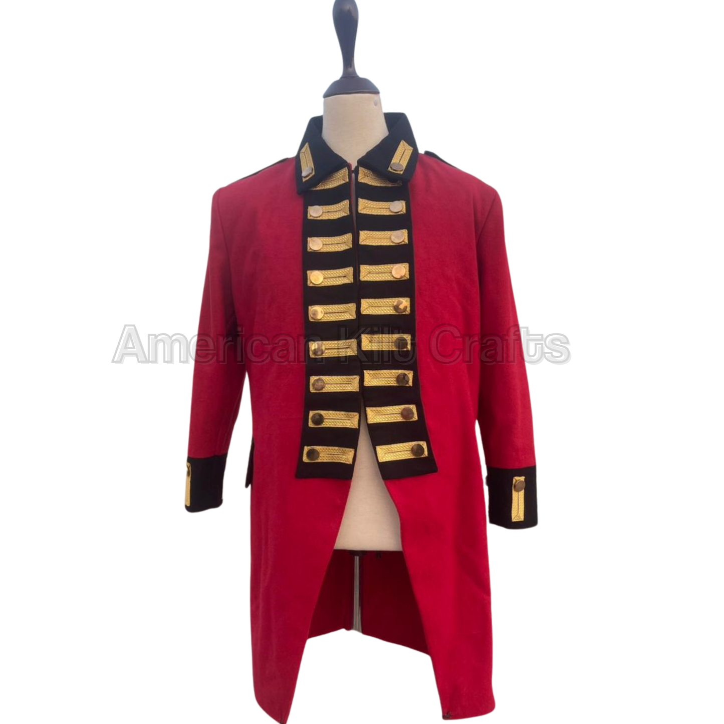 1789 Royal British Redcoat Tailcoat — Men’s Lancer Officer Jacket | Screen-Worn British Soldier Uniform | Historical Reenactment & Costume