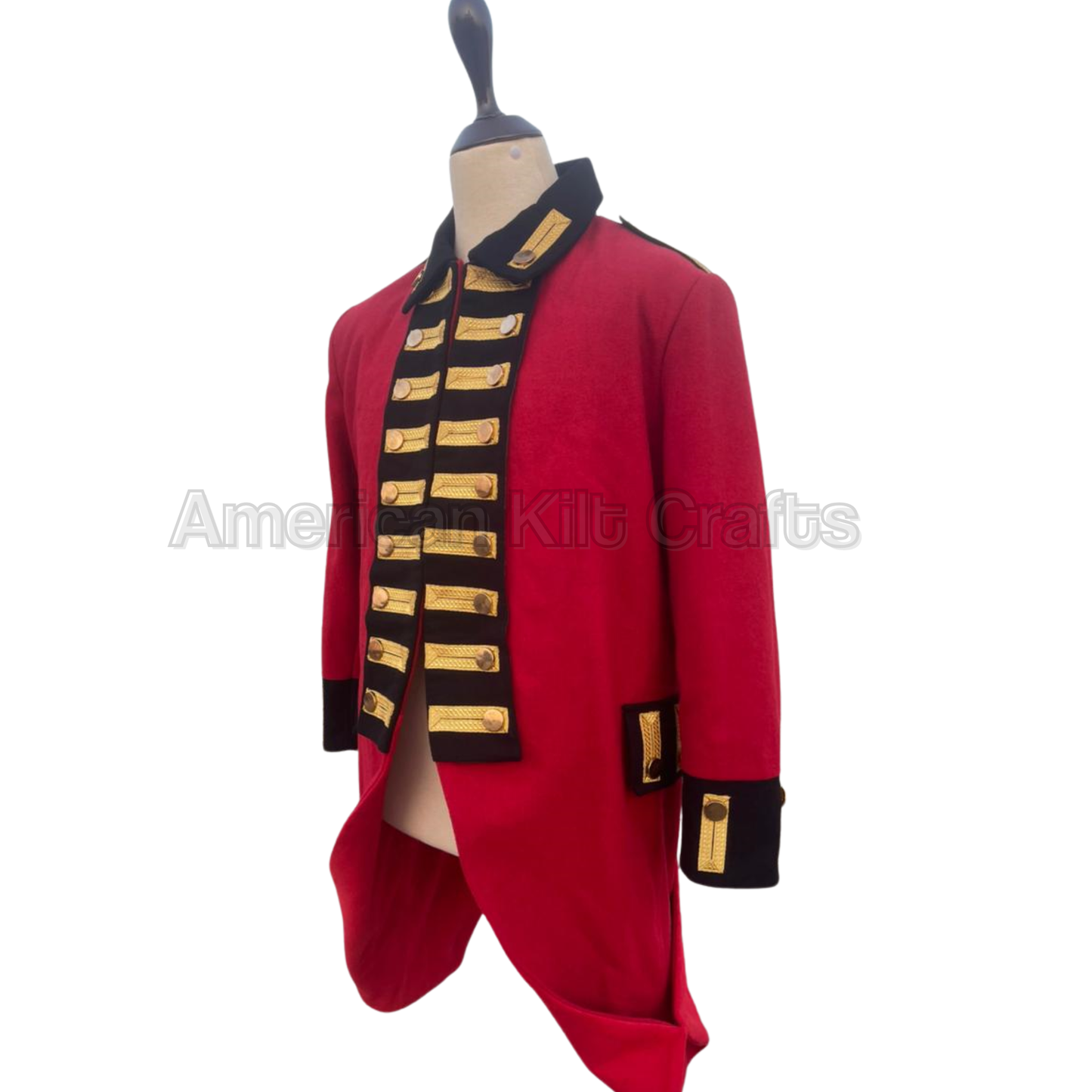 1789 Royal British Redcoat Tailcoat — Men’s Lancer Officer Jacket | Screen-Worn British Soldier Uniform | Historical Reenactment & Costume