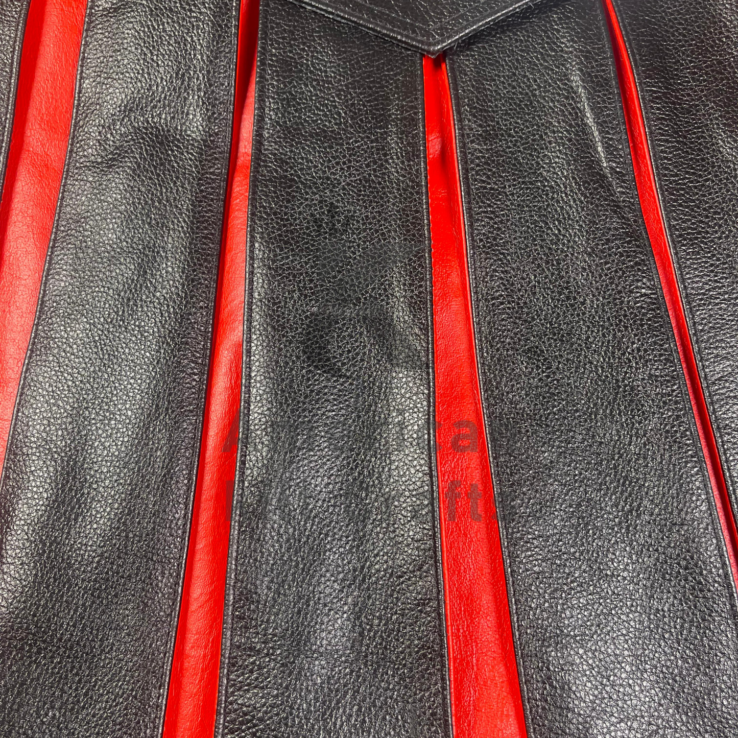 Men's Gladiator Hybrid Leather Kilt | Black & Red Pleated Utility Kilt | Scottish Fashion, Gothic & Steampunk Style