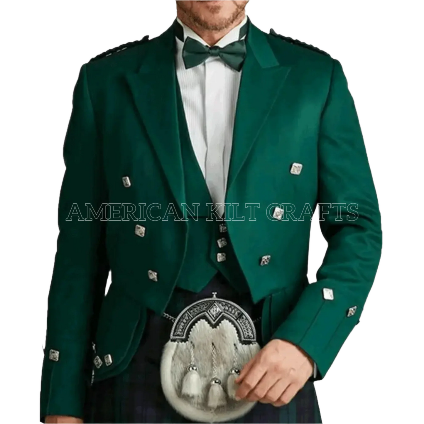 Scottish Green Prince Charlie Jacket Stand Out in Style