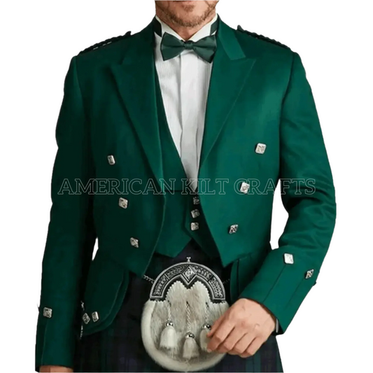 Scottish Green Prince Charlie Jacket Stand Out in Style