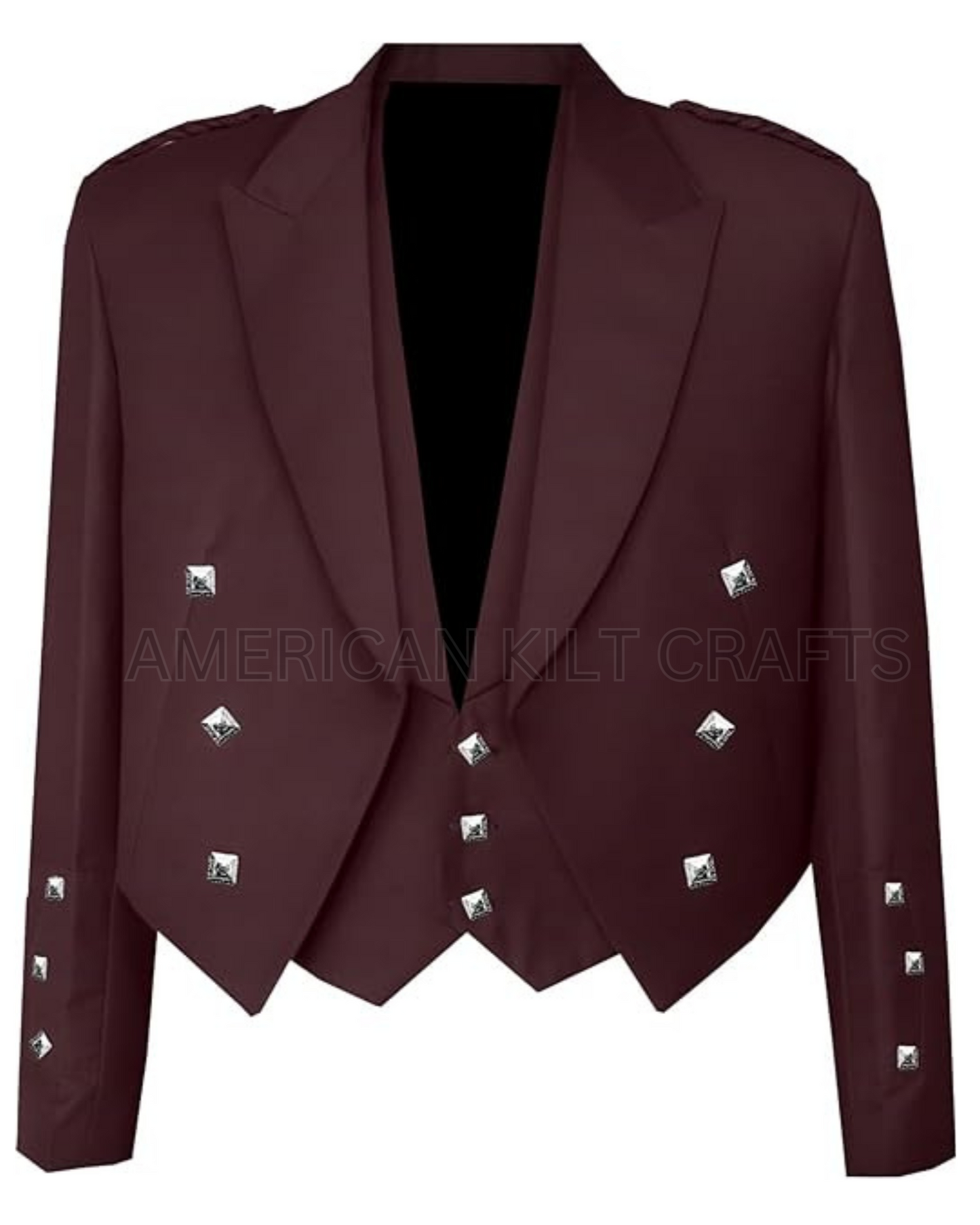 Highland Mens Traditional Scottish Brown Color Prince Charlie Jacket Premium Quality