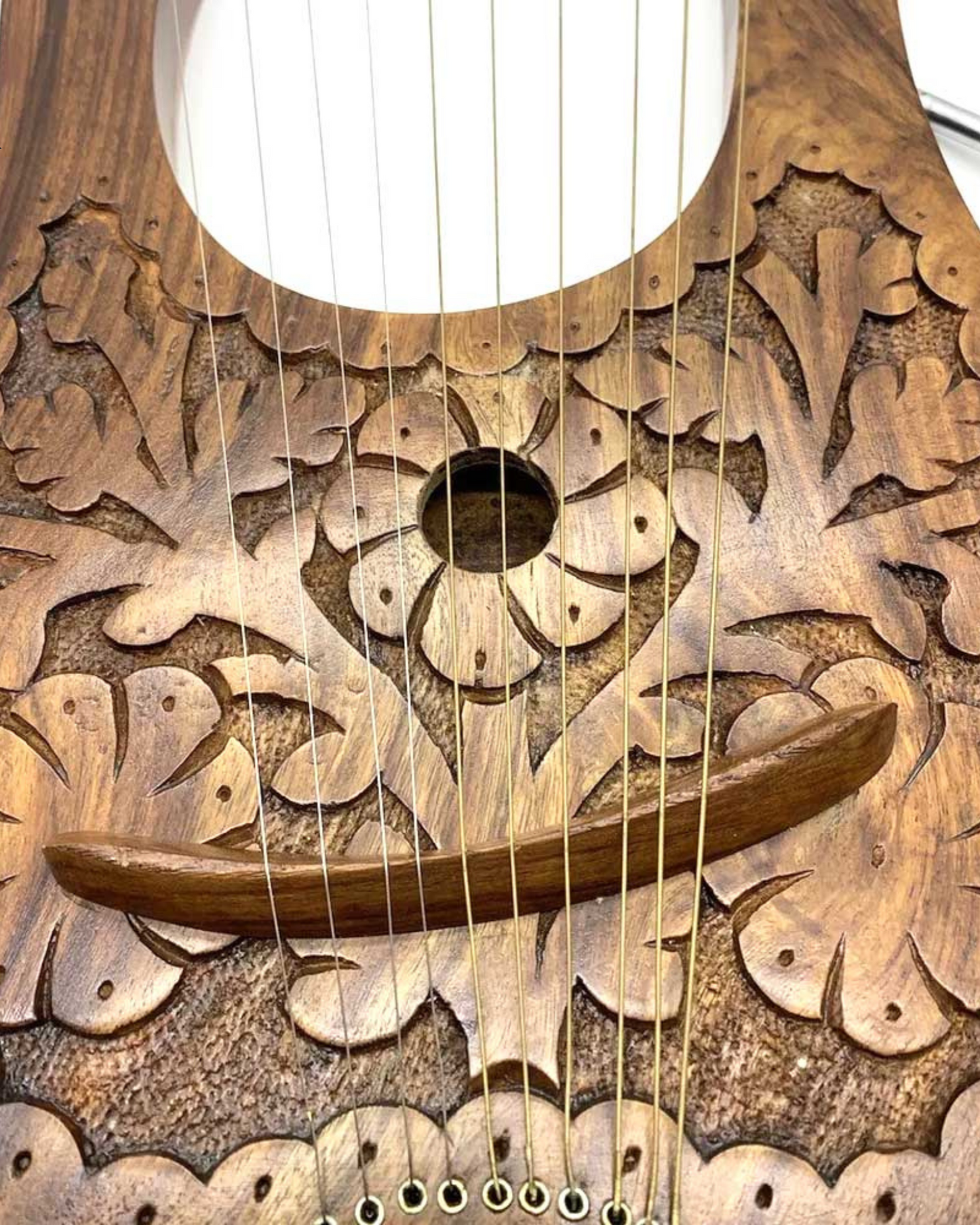 Handmade 10 Metal Strings Scottish Engraved Lyre Harp - Scottish Engraved Lyre