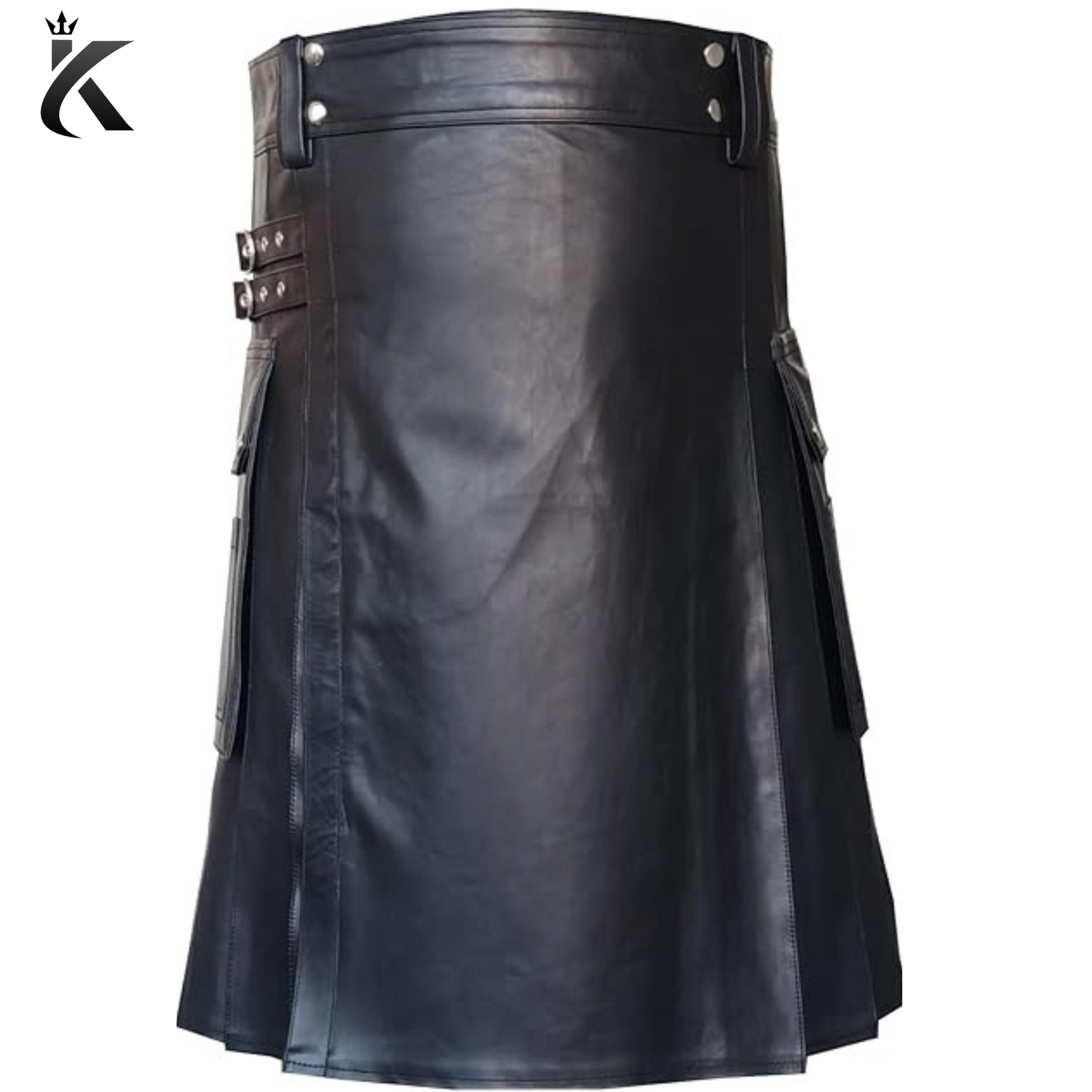 Leather Utility Kilt Scottish Warrior Traditional Highland Kilt for Men - Made to order