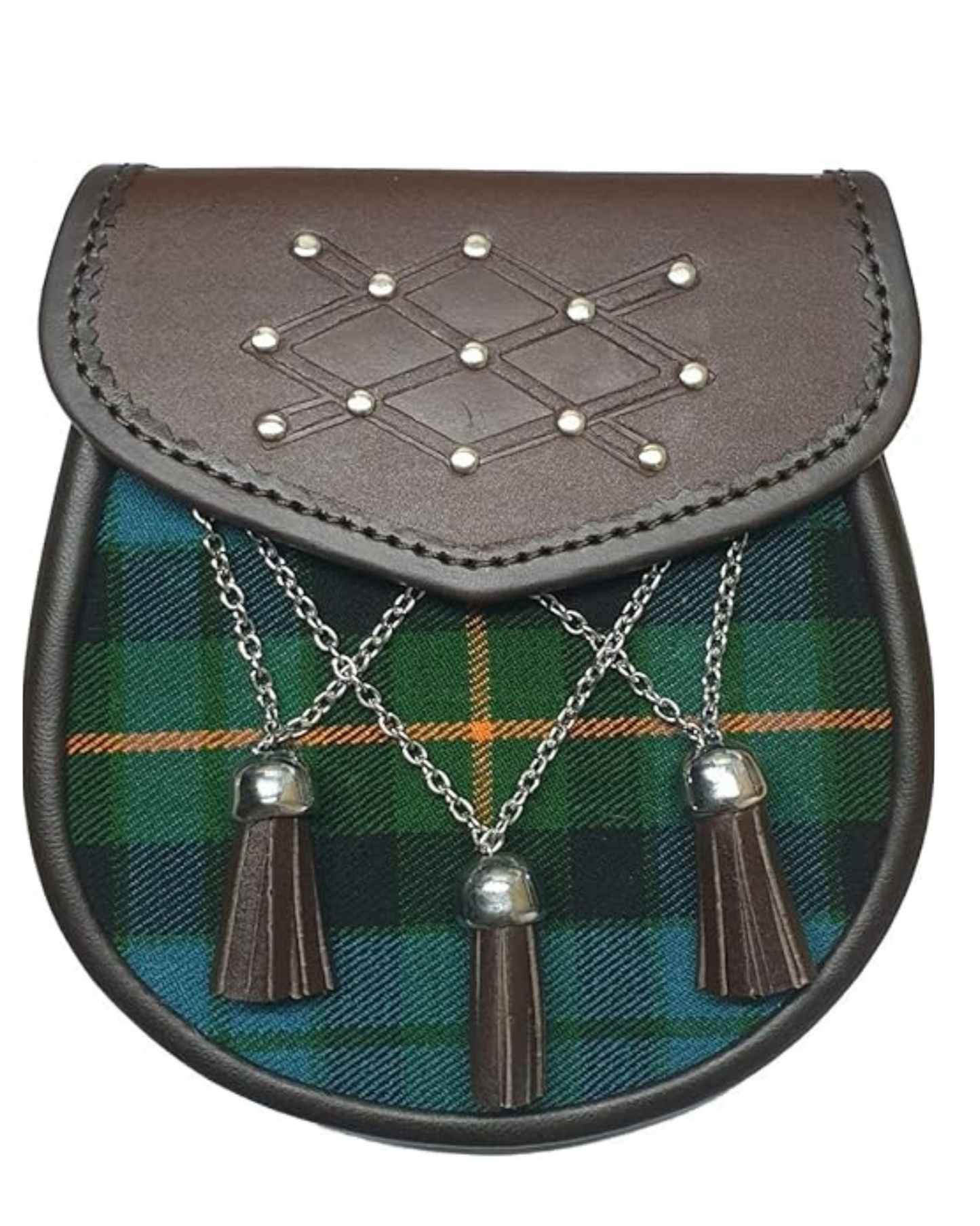 Traditional Scottish Tartan Sporran 13 studs - A Classic Piece of Scottish Culture