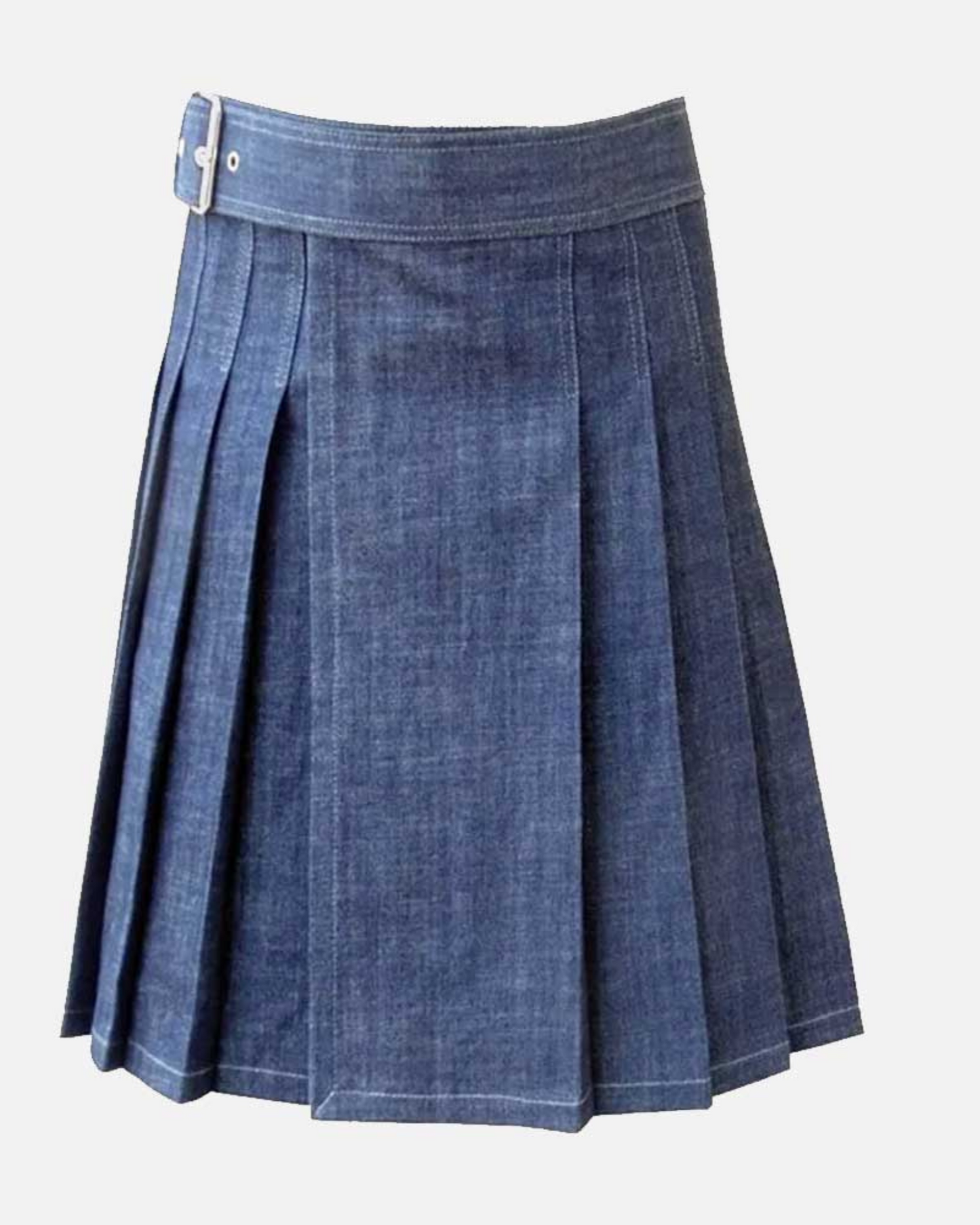 Premium Scottish Blue Denim Fashion Kilt For Men - All-Day Comfort
