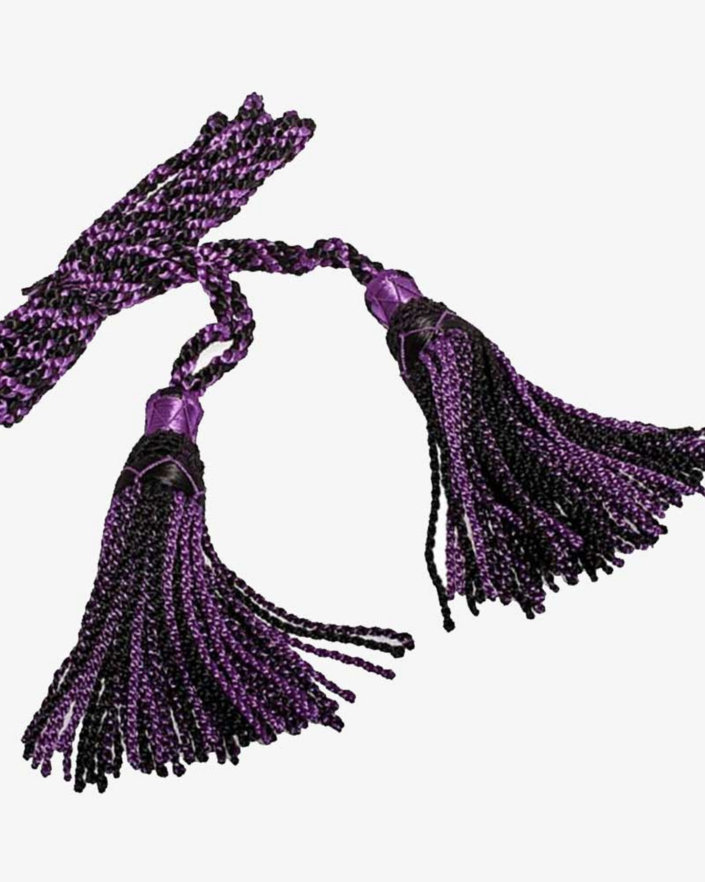 Premium Scottish Silk Bagpipe Cord Black & Purple - Elegance, Perfected