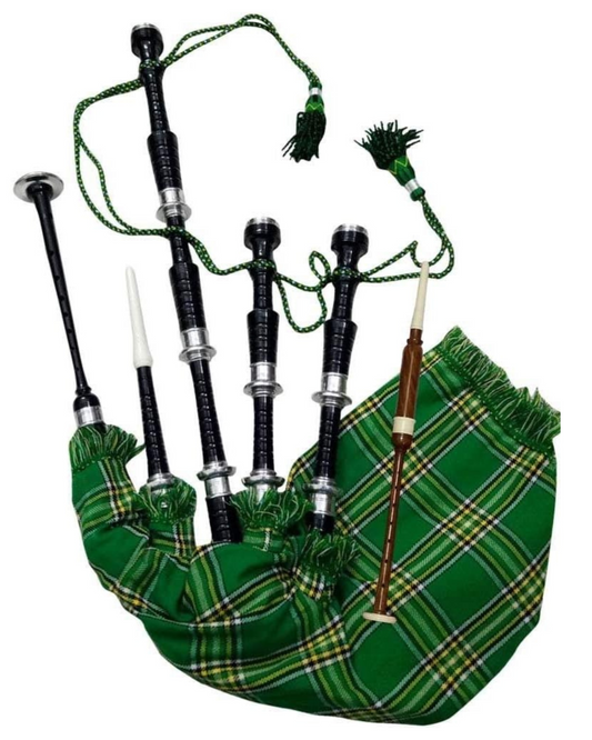 Scottish National Green Bagpipe Rosewood or Black Finish - A Sound of Tradition