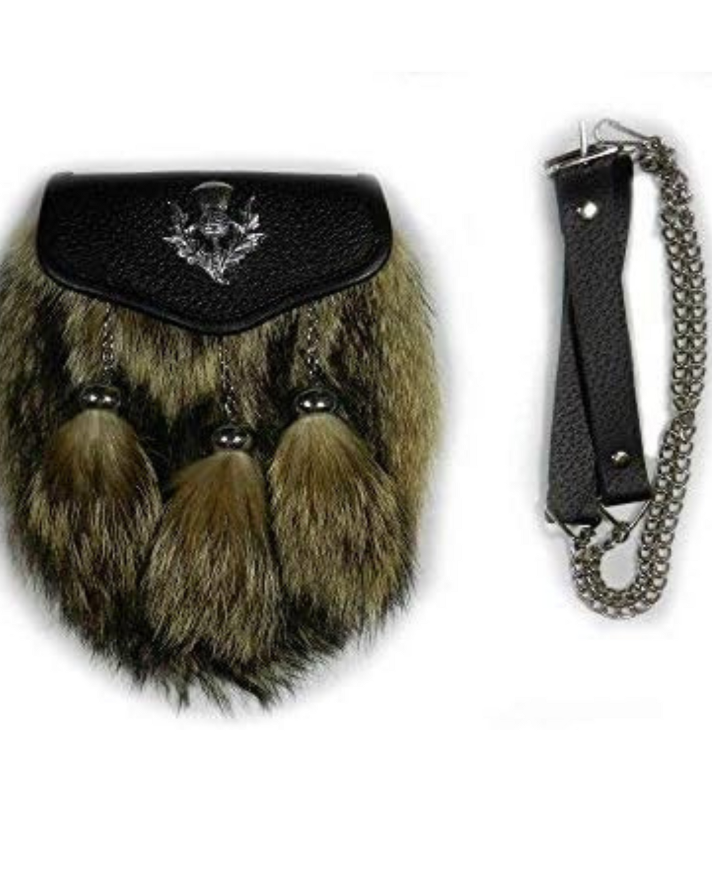 Traditional Fox Fur Sporran Premium Quality Semi Formal Sporran - Roaring Style, Gentle Comfortt