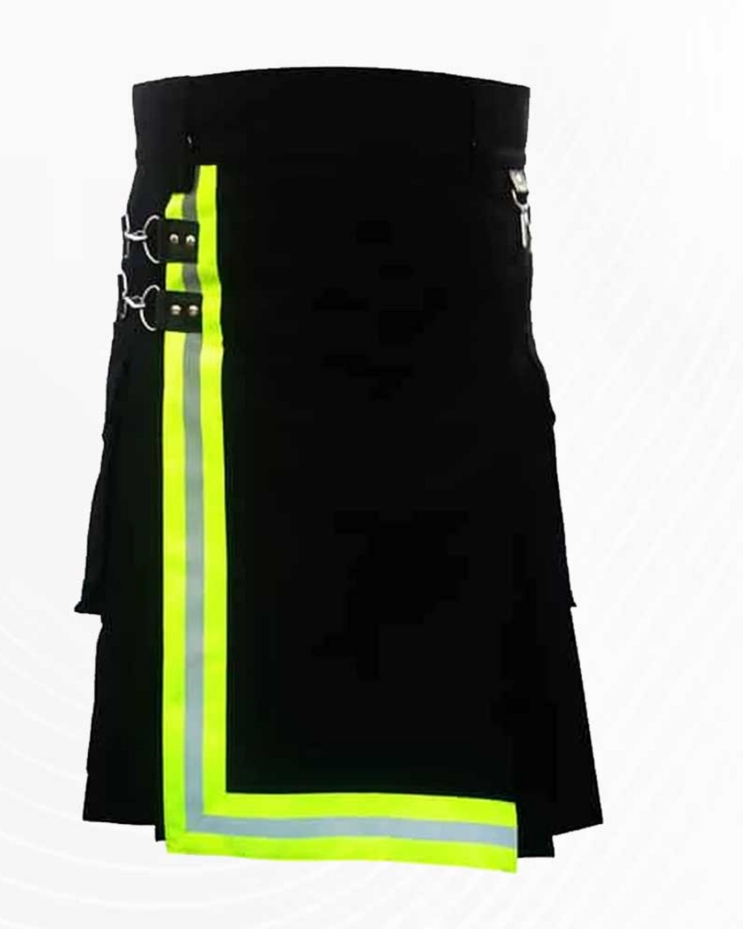 Premium Scottish Black Utility Firefighter Kilt - Honoring Tradition