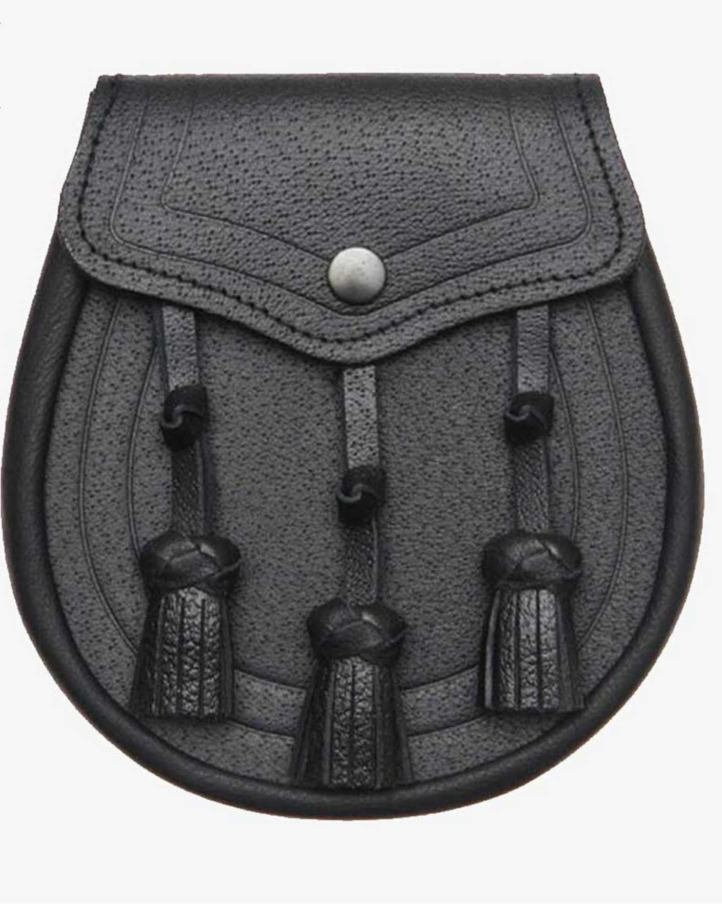 Embossed Leather Scottish Kilt Sporran - Handcrafted with Pride