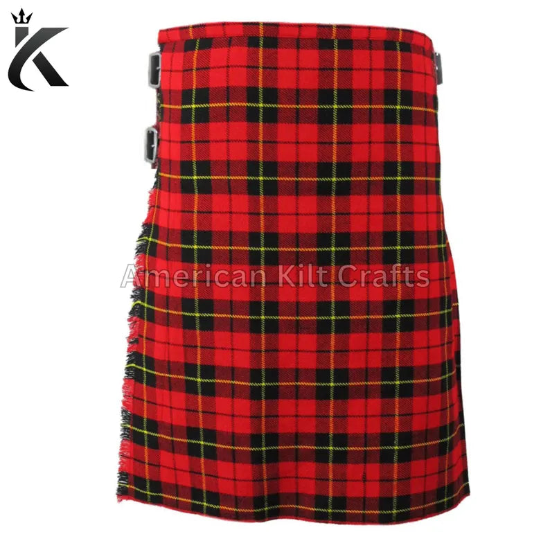 Wallace Red Scottish Traditional 8 Yard Tartan Value Kilt Set