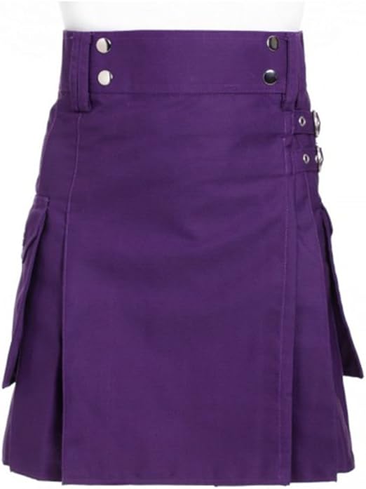 High Quality Premium Scottish Designer Purple Utility Kilt - American Kilt Crafts