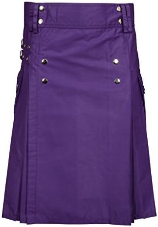 High Quality Premium Scottish Designer Purple Utility Kilt - American Kilt Crafts
