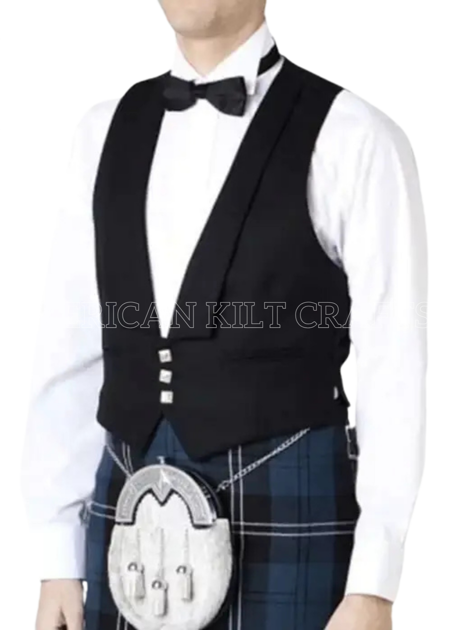 Prince Charlie Three Button Vest - A Statement Piece for the Discerning Gentleman