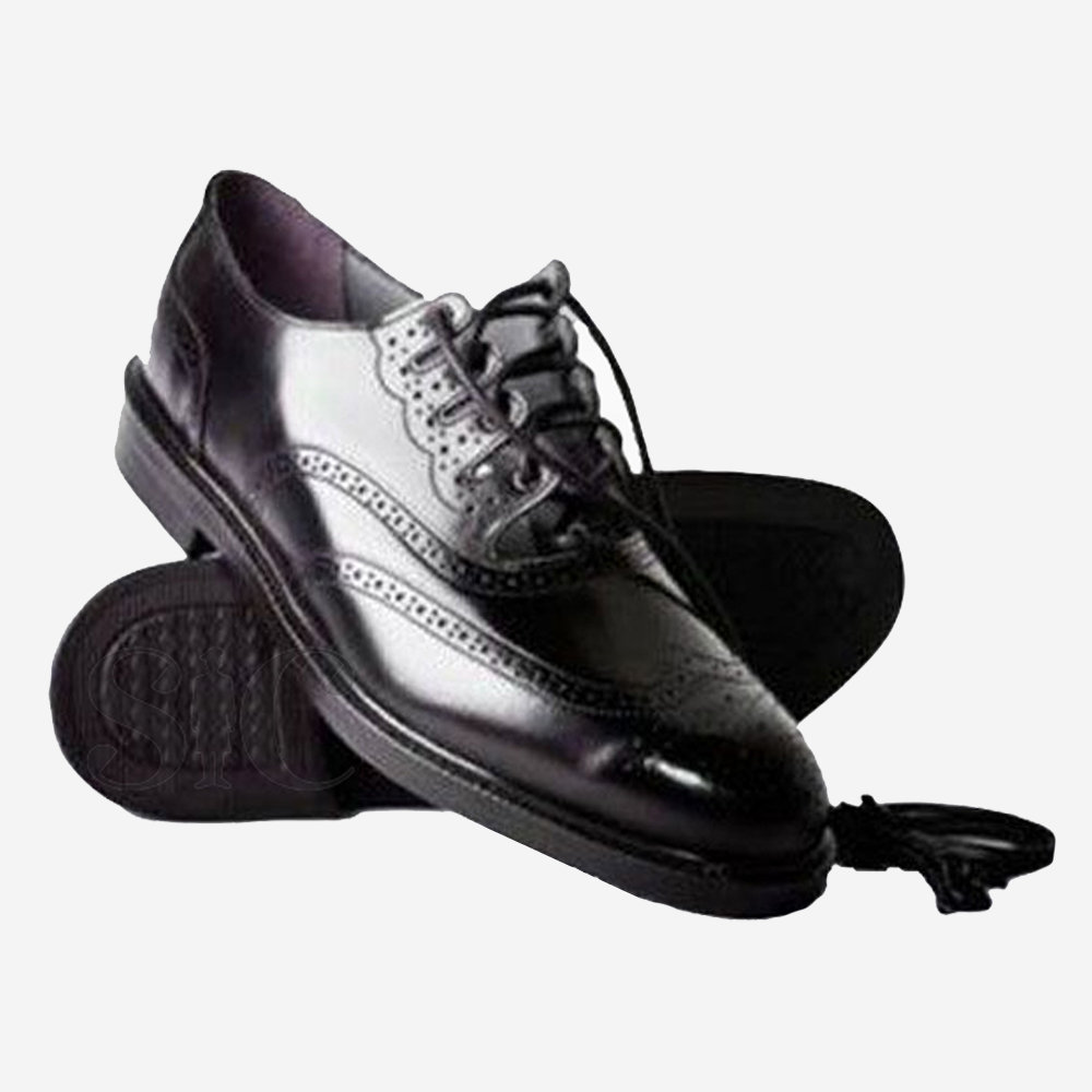 Premium Scottish Black Leather Kilt Shoes - Traditional Footwear for Kilt Outfits