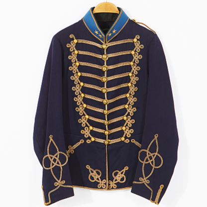 Men's Swedish Hussar Officer Uniform | Blue Braided Military Dolman