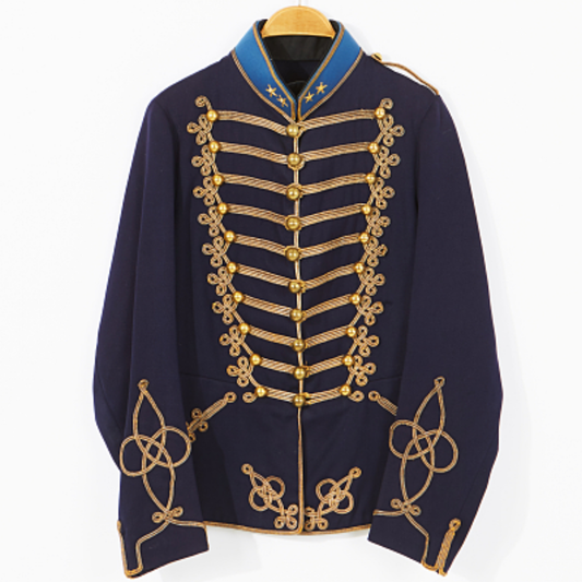 Men's Swedish Hussar Officer Uniform | Blue Braided Military Dolman
