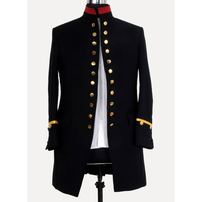 Men's Retro 1920s Vintage Military Jacket | Single-Breasted Officer Tunic