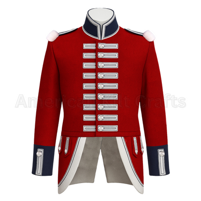Men’s British Redcoat Jacket – 18th Century Military Tailcoat Uniform