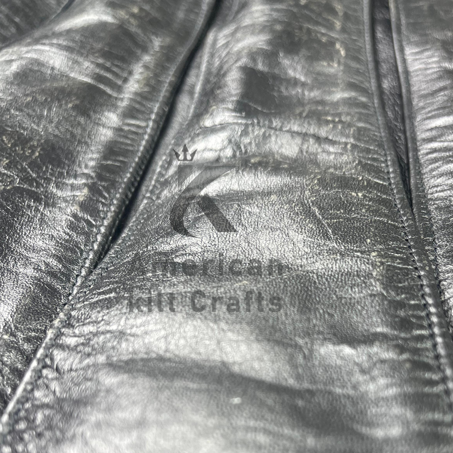 Men’s Black Leather Kilt with Sporran – Gothic Steampunk Highland Utility Kilt