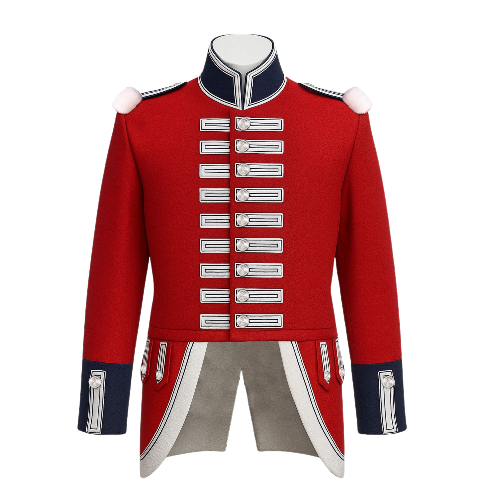 red military dress jacket LONG RED MILITARY JACKET