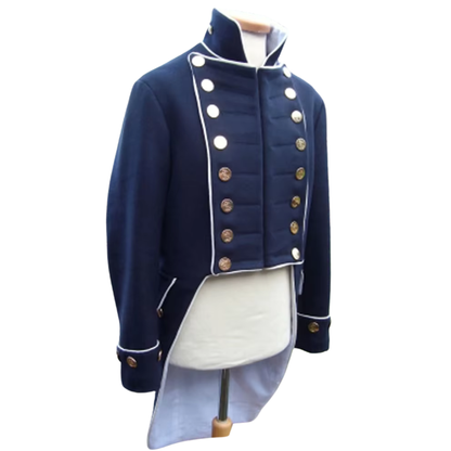 Men's Napoleonic Regency Naval Tail Coat Jacket- Historical uniform