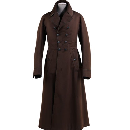 Men's 1840s Museum Military Overcoat - Early Victorian Wool Frock Coat