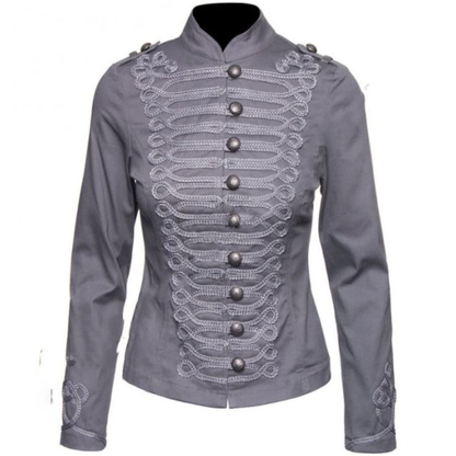 Cyber Rave Women Military Style Jacket-Gothic Fashion Parade Jacket for Cosplay