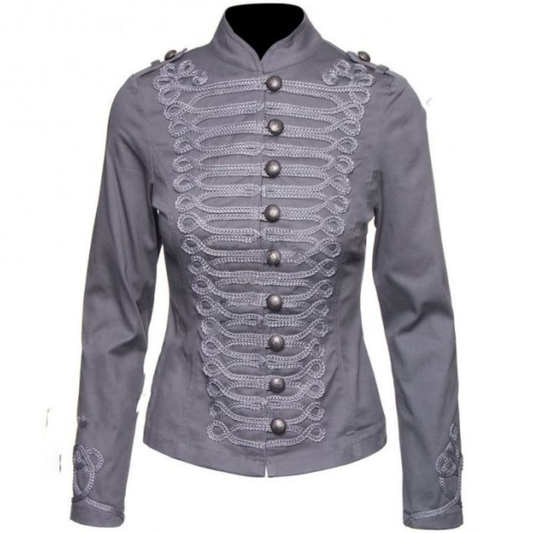 Cyber Rave Women Military Style Jacket-Gothic Fashion Parade Jacket for Cosplay