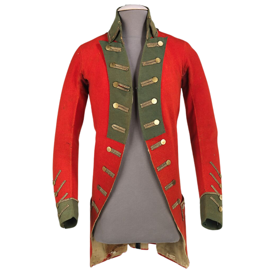 Men's 18th Century British Red Military Coatee – Revolutionary War Wool Uniform Jacket