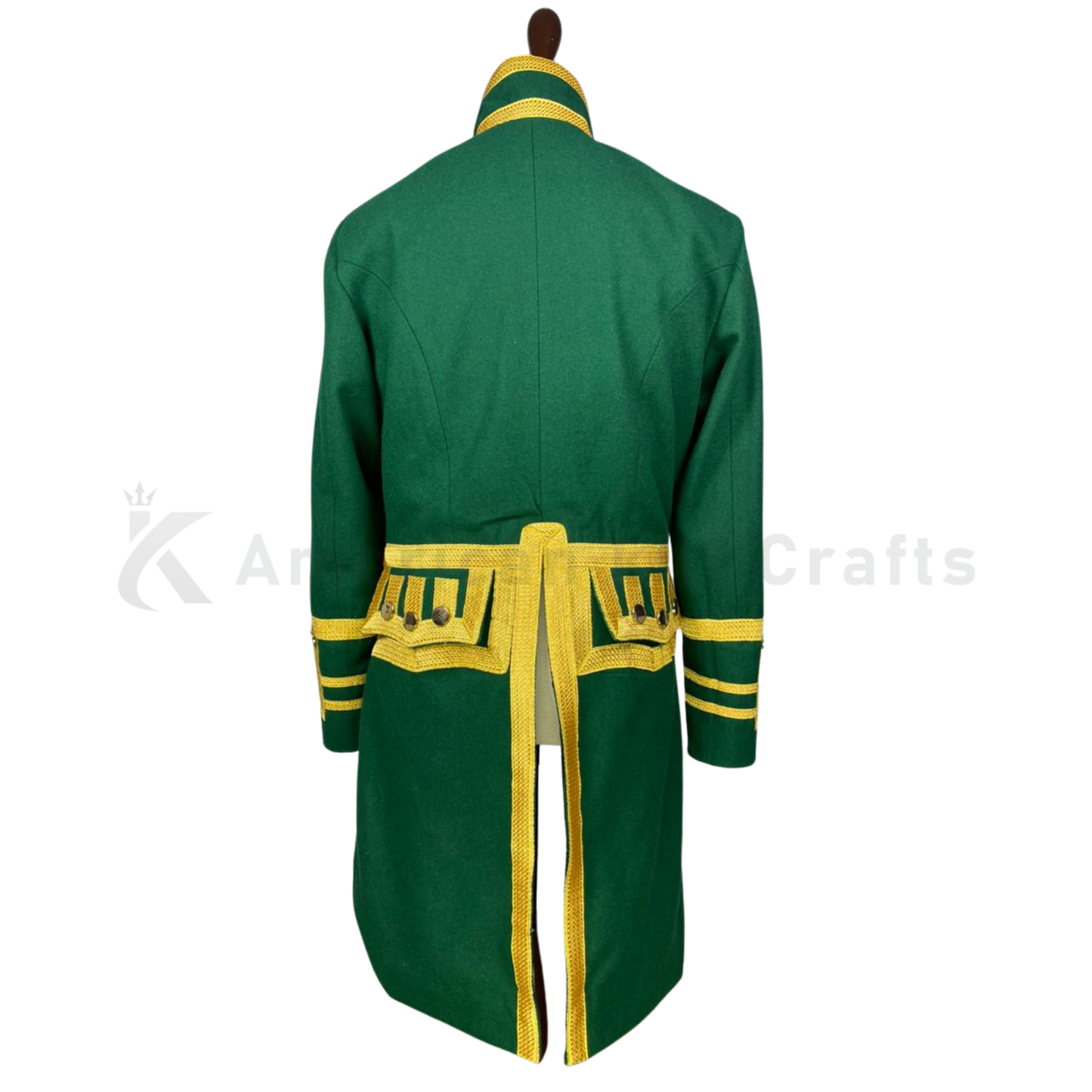 Napoleonic Green Admiral Frock Coat | 18th Century British Captain Tailcoat | Vintage Military Steampunk Jacket for Men