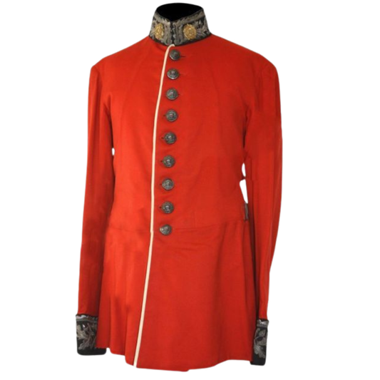 Men's British 1880 Scarlet Dress Tunic Wool Military Jacket |British army jacket