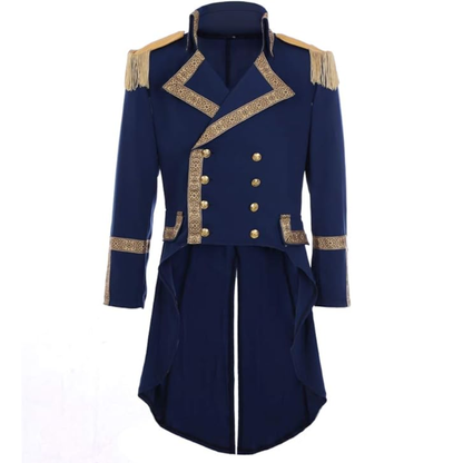 Men’s Hamilton Inspired Military Tailcoat Jacket - Gothic Victorian Costume Uniform