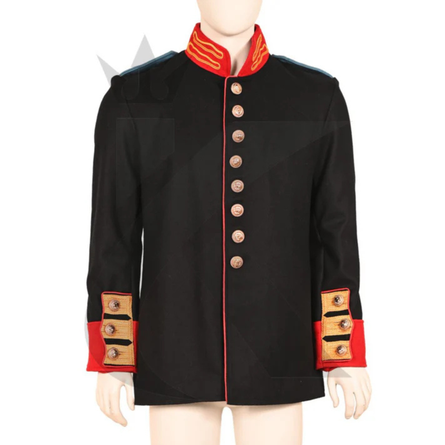 AMERICAN KILT CRAFTS Men’s Black Royal British War Jacket – Anglo Zulu Civil War Jacket