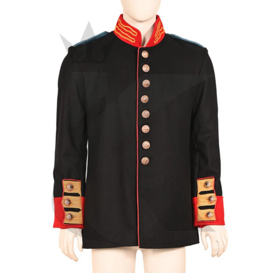 AMERICAN KILT CRAFTS Men’s Black Royal British War Jacket – Anglo Zulu Civil War Jacket